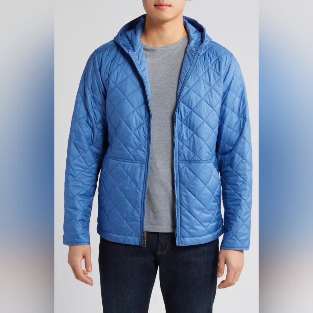 $250 PETER MILLAR Men's Essex Hooded Puffer Jacket